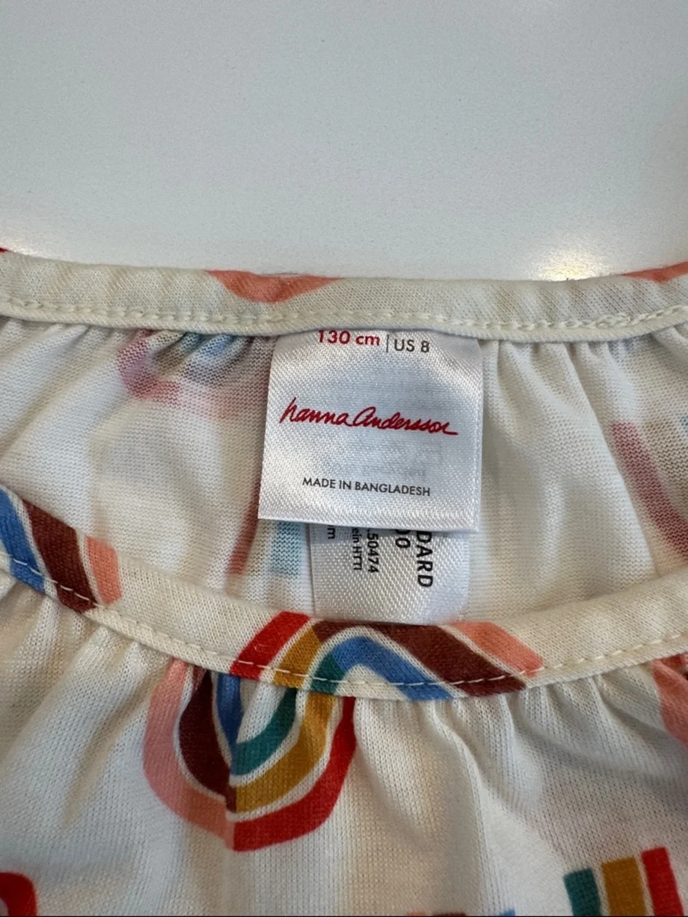 Hanna Andersson Rainbow Print Flutter Sleeve Nightgown - Picture 2 of 4